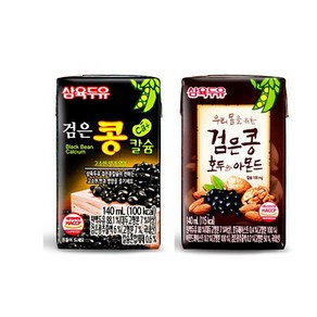 삼육두유 검은콩칼슘 140ml 48팩 + 검은콩호두아몬드 140ml 72팩, 120개