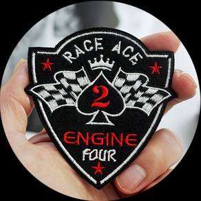 다이찌몰 RACE ACE 와펜 자수 열접착식 패치 뱃지, 1개