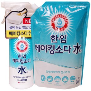 한입 베이킹소다수 400ml + 리필 1.2L, 1세트