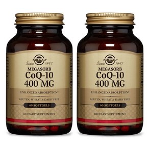 솔가 메가솝 CoQ-10 400mg 글루텐 프리 무설탕 소프트젤, 2개, 60정