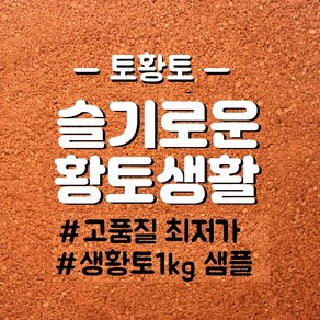 [토황토]슬기로운 황토생활 친환경 2.5mm이하 황토흙 1kg/ 체험용 황토가루 생황토 황토분말 황토염색 파충류사육용 조류사육용 거북이사육용 애완용 잠자리, 1kg, 1개