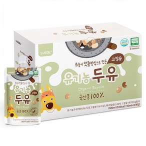 고칼슘 유기농 두유 10팩, 2개, 1L