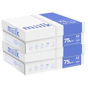 밀크 A3 복사용지(A3용지) 75g 1250매 2BOX, 상세 설명 참조