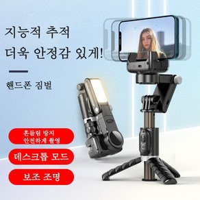 Aiiyya 카메라 스마트폰 삼각대 올인원 360도 자동회전 추적 짐벌 스태빌라이저 셀카봉 리모컨 세트