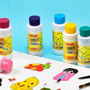 [ABC에듀] 동아 노랑병아리 딩동댕 그림물감 200ml 대용량 낱개, 상아색, 1개