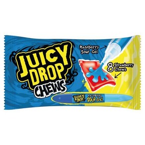 Bazooka Candy Brands Juicy Drop Chews With Sour Gel Pen 쥬시 드롭 츄 위드 사워 젤 펜 67g 4개