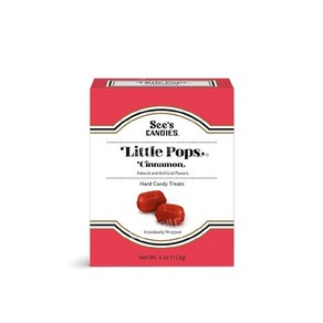 See's Candies Cinnamon Little Pops 씨즈 캔디 시나몬 리틀 팝스 캔디 4oz(113g) 4팩, 1g, 1개