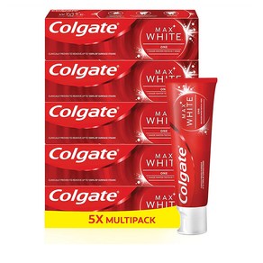 Colgate 콜게이트 맥스 화이트 화이트닝 치약 Max White Whitening Toothpaste, 5개, 75ml