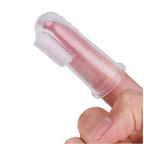 쇼핑하개 [PET] 강아지 고양이 실리콘 손가락 칫솔 10개입 투명, 1개