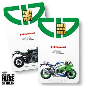 가와사키 닌자 ZX 10R 카드데칼 바이크데칼 카드스티커 KAWASAKI NINJA, KC001, IC칩 미니