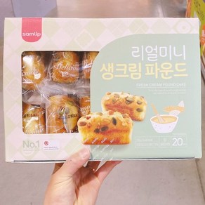 삼립 리얼 미니 생크림파운드 36g x 20입, 720g 일반포장 동절기만, 720g, 1개