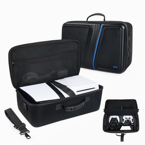 이이네 PS5 PRO용 대용량 수납 가방 플스5 프로 파우치 이동식 보관함 PS5 프로 호환, 1개, 블랙, L1054