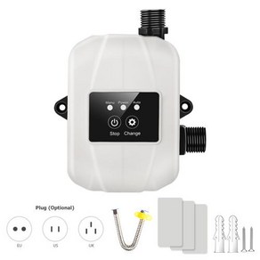 수도가압펌프 샤워 부스터 가정용 자동 수압 조용한 물 순환 24V, 1) White  UK Plug, 1개