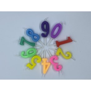 숫자초 생일초 케익초 이벤트초 기념일 PVC포장, 0, 1개