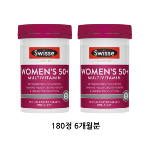 Swisse Women's Ultivite 50+ Multivitamin 스위스 50세이상 여성 멀티비타민 90정x2팩, 90정, 2개