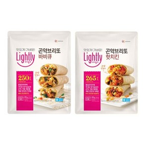 라이틀리 곤약브리또 500g(4입)X2개 (바비큐+핫치킨), 라이틀리 곤약브리또 500g(4입)X2개 (바비큐+핫치, 8개, 500g