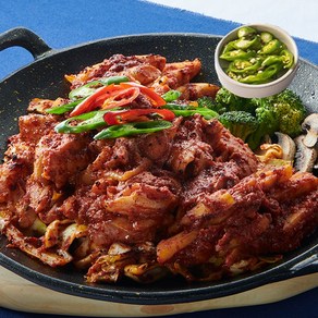 춘천 닭갈비 참닭갈비 1kg 땡초 매운맛 4인분 국내산 통닭다리살 (고기 1kg + 소스1봉)