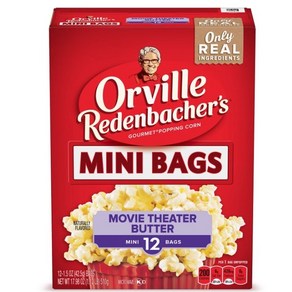 [미국직배송]오빌레덴바커 무비 시어터 버터 팝콘 미니백 12백x42.5g Oville Redenbache's Movie Theate Butte mini bag, 42.5g, 12개