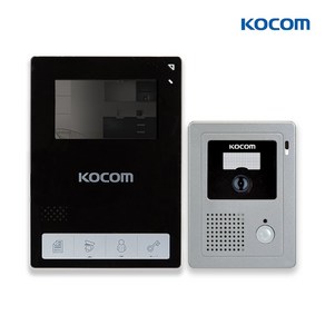 코콤 비디오폰 인터폰 KCV-434, KCV-434 블랙 + KC-C60 현관벨 세트