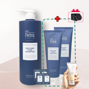 엔씨페트라 샴푸 리스토어 퓨어 미용실 산성 향이좋은 무실리콘1000ml, 1개, 1L