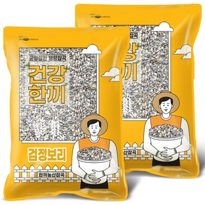 한끼농산 국산 검정보리 흑보리 블랙보리, 2kg, 2개