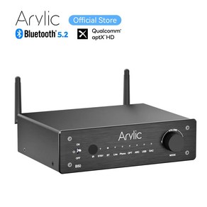 Arylic B50 블루투스 5.2 송신기 수신기 AptX HD 오디오 어댑터 TV 홈 헤드폰 스테레오용 무선 오디오 증폭기 신제품