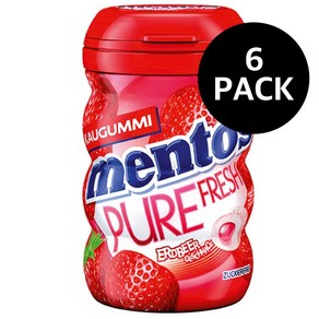 멘토스 퓨어 프레시 카우구미 껌 에르드베레 주커프라이 mentos Pue Fesh Kaugummi Edbee zuckefei, 70g, 6개