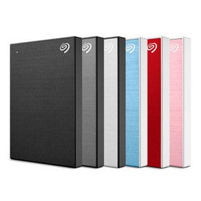 씨게이트 One Touch HDD 데이터복구 4TB 외장하드 파우치 포함, 블루