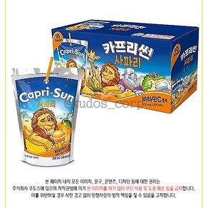 농심 카프리썬 사파리, 200ml, 20개