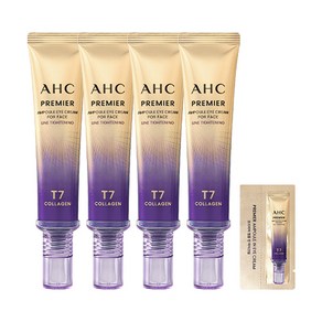 2025 최신상 AHC 아이크림 시즌13 프리미어 앰플 포 페이스 라인 타이트닝 40ml 4개+12ml 1개, 4개