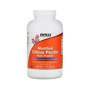 NOW Foods 나우푸드 Modified 시트러스 Citus Pectin Pue Powde 454g Dietay Fibe 칼륨, 1개