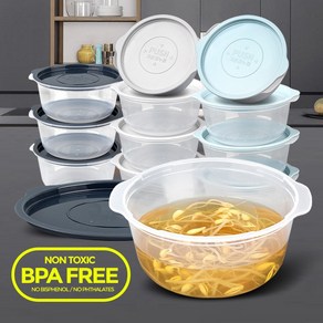 [아카시아리빙] 국산 쿡앤밥 650ml 4p 냉동 냉장 보관 전자레인지 냉동밥 반찬 국 플라스틱 보관용기, 1세트, 쿡앤밥650ml 스카이블루 4p, 스카이블루