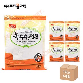 푸드올마켓_ 청은 옥수수맛전분 3kg /대용량 한박스 (3kg x 4ea), 4개