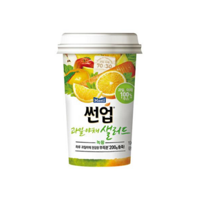 썬업 과일야채샐러드 190ml 녹황X10컵