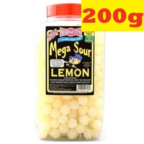 200g 바넷츠 메가 사워 레몬 세상에서 가장 신사탕 Banetts Mega Sou Lemon, 1개