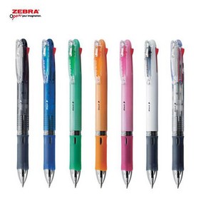 제브라 ZEBRA 클립온 슬림 4색볼펜 0.7mm, 블랙