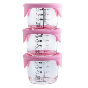 네이쳐러브메레 야미타임 이유식보관용기 3p 세트, 230ml, 0 1 분홍, 1세트