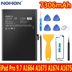 NOHON 자가수리 태블릿 배터리 iPad Pro 9.7인치 A1664 A1673 A1674 A1675 7306mAh 노혼 교체 실제 용량 배터리