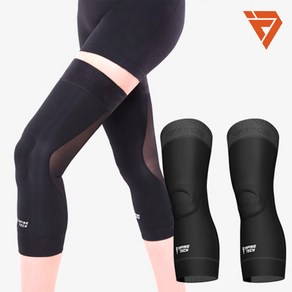 테이핑테크 바디핏 무릎보호대 여름용 요가 헬스 러닝 쿨링 메쉬 통풍 다이어트, 1개, 블랙
