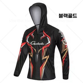 원스타몰 여름낚시복 낚시후드티셔츠 피싱웨어 내피, 2XL, 블랙골드