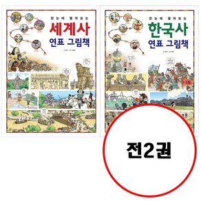 (전2권) 한눈에 펼쳐보는 세계사 연표 그림책 + 한눈에 펼쳐보는 한국사 연표 그림책 세트