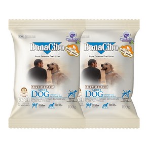 보나시보 스몰바이트 200g 샘플사료, 100g, 어덜트 독 치킨엔쵸비 (스몰바이트)100g x2, 2개