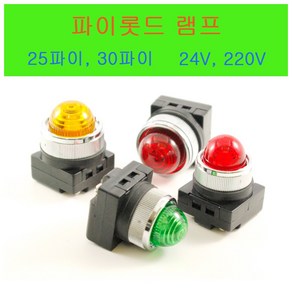 25파이/30파이/파이롯트램프/LED LAMP/PILOT LAMP/220V 24V, 25파이 220V 백색, 1개