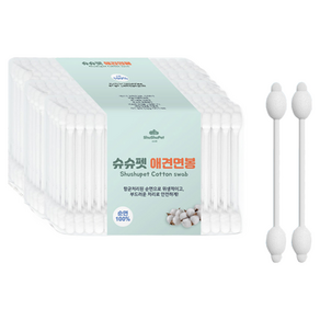 슈슈펫 반려동물 전용 애견면봉, 4개, 100개입