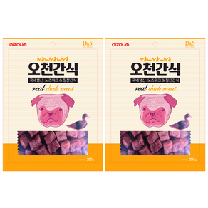 아이조움 강아지 오천간식 리얼미트 져키, 오리, 250g, 2개