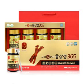 6년근 고려홍삼정 365 국내산 홍삼 농축액 진세노사이드 명절 홍삼선물세트 추석 설날 선물용 홍삼액 홍삼세트 부모님 건강기능식품, 960g, 1개