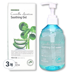병풀 추출물+알로에베라 피부 진정 병풀 수딩젤, 3개, 300ml
