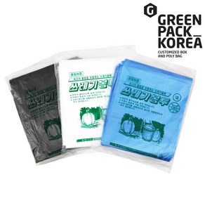 그린팩코리아 배접 쓰레기봉투 4종, 100개, 쓰레기봉투 배접 [90X110] 특대 백색