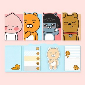 [카카오프렌즈]4단 점착 메모지, 네오
