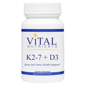 바이탈뉴트리언츠 K2-7 + D3 본 베지테리안 캡슐, 60개입, 1개, 60정